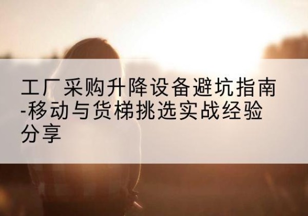 番禺移动式升降机怎么选-工厂采购升降设备避坑指南-移动与货梯挑选实战经验分享